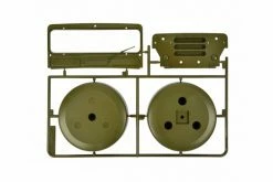 0005750 | Tamiya Wild Willy 2 Green Windscreen, Grill & Spare Tyre (Parts Bag J)