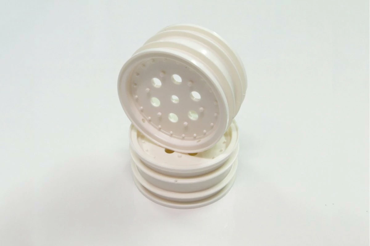0555069 | Tamiya Hotshot 2.2" White Front Rims 2Pcs