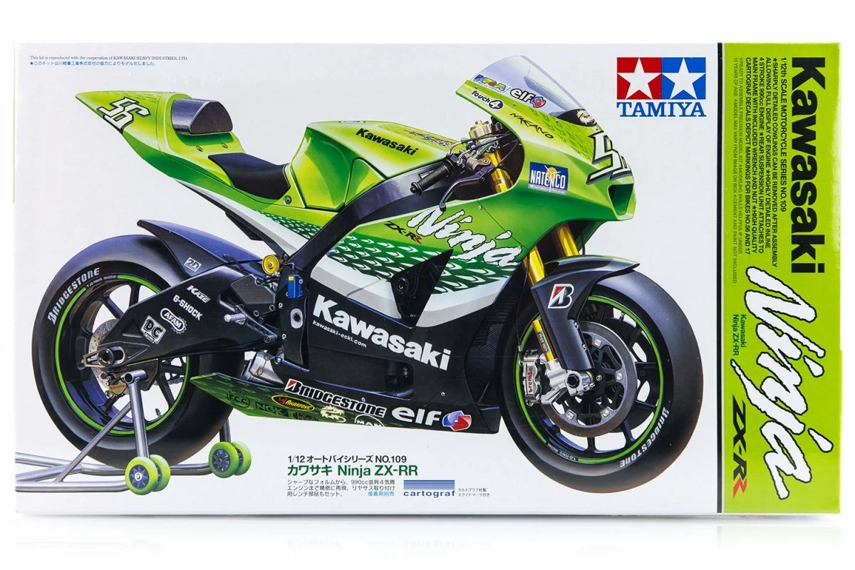 14109 | Tamiya 1/12 Kawasaki Ninja ZX-RR Motorcycle Plastic Model Kit