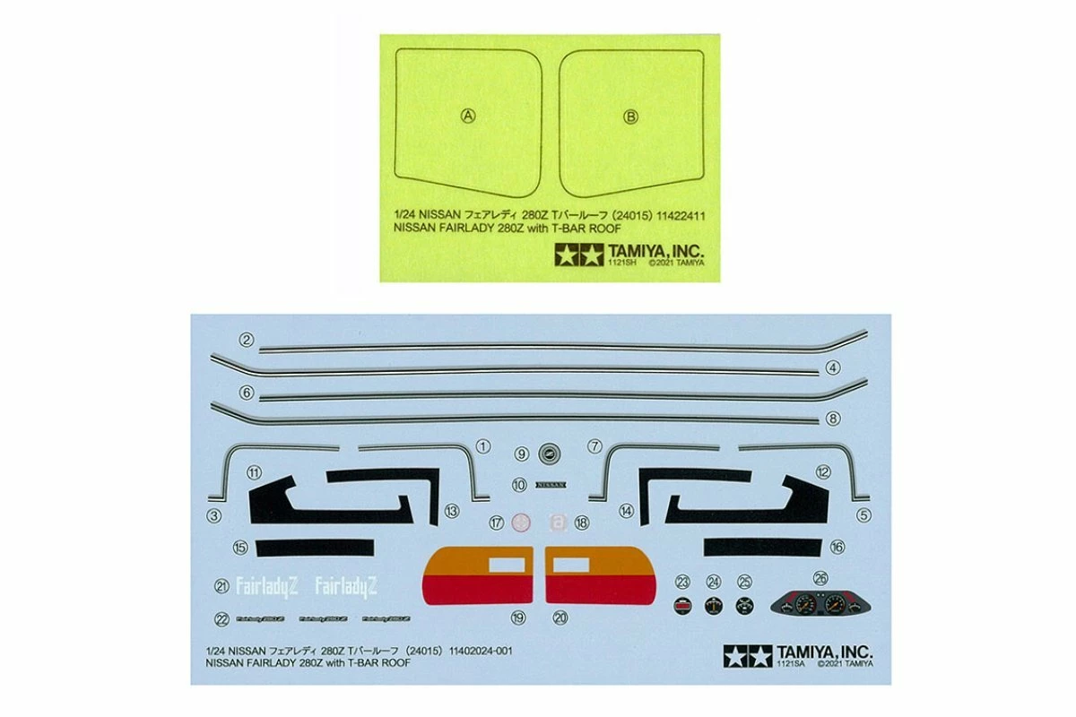 24015 | Tamiya 1/24 Nissan Fairlady 280Z With T-Bar Roof Scaled Plastic Model Kit - Image 6