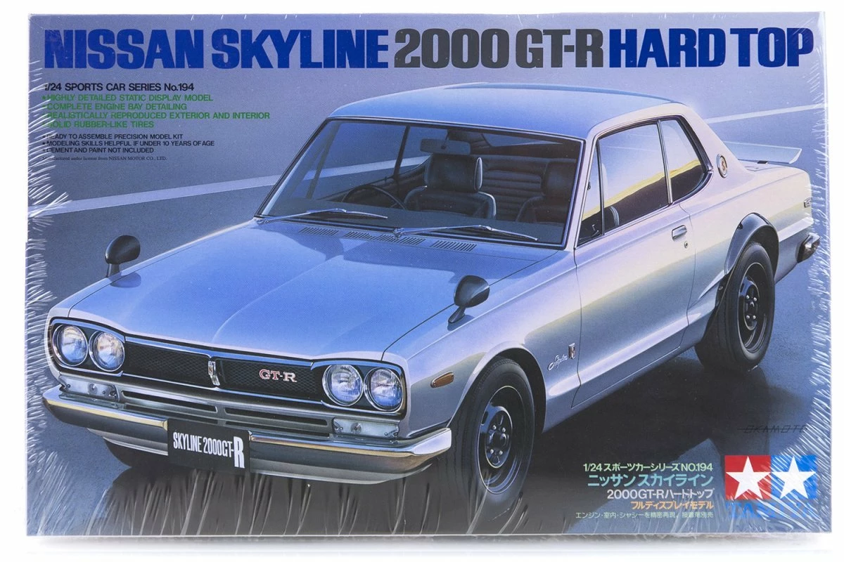 24194 | Tamiya 1/24 Nissan Skyline 2000 GT-R Hard Top Scaled Plastic Model Kit