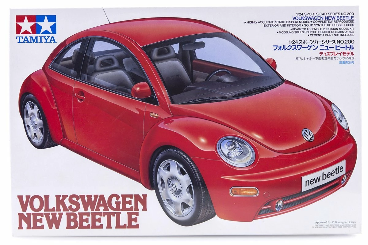 24200 | Tamiya 1/24 Volkswagen New Beetle Scaled Plastic Model Kit