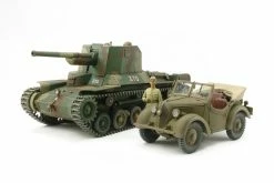 25187 | Tamiya 1/35 Japanese Type 1 Self-Propelled Gun W/ Type 95 Light Kurgoane 4x4 Staff Car Scaled Plastic Model Kit
