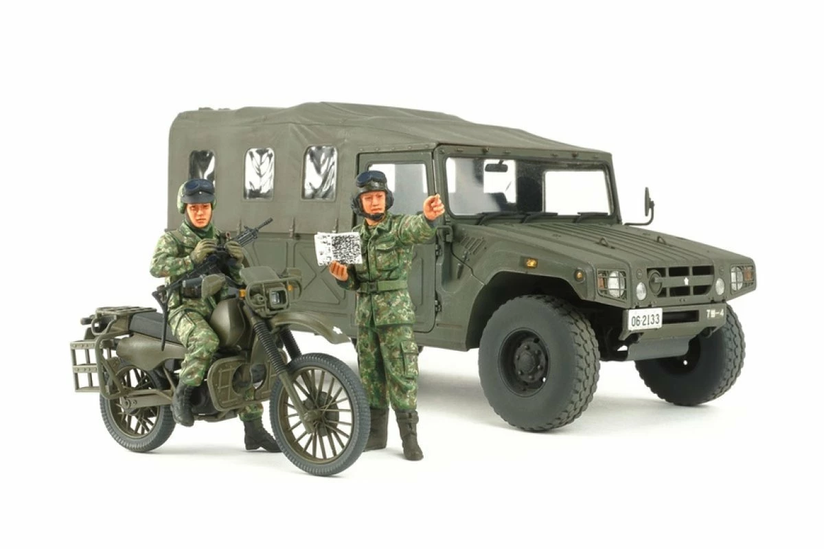 25188 | Tamiya 1/35 Japanese JGSDF Reconnaissance Motorcycle & High Mobility Vehicle Scaled Plastic Model Kit - Image 2