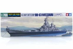 31613 | Tamiya 1/700 U.S. BB-63 Missouri Battleship (Waterline Series) Plastic Model Kit