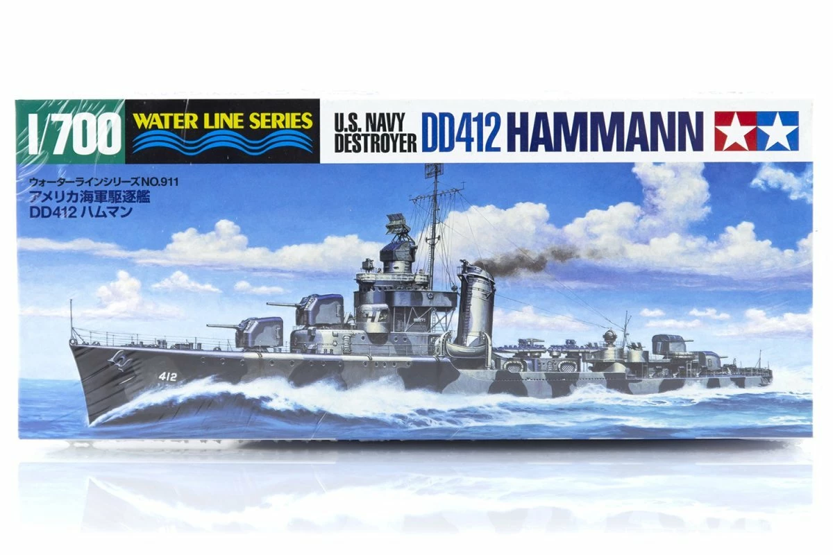 31911 | Tamiya 1/700 U.S. DD412 Hammann Destroyer (Waterline Series) Plastic Model Kit