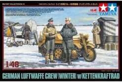 32412 | Tamiya 1/48 German Luftwaffe Crew W/ Kettenkraftrad Scaled Plastic Model Kit