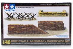 32508 | Tamiya 1/48 Brick Wall Sand Bag & Barricade Set Scaled Plastic Model Kit