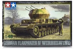 32544 | Tamiya 1/48 German Flakpanzer IV Wirbelwind Anti-Aircraft Gun Scaled Plastic Model Kit