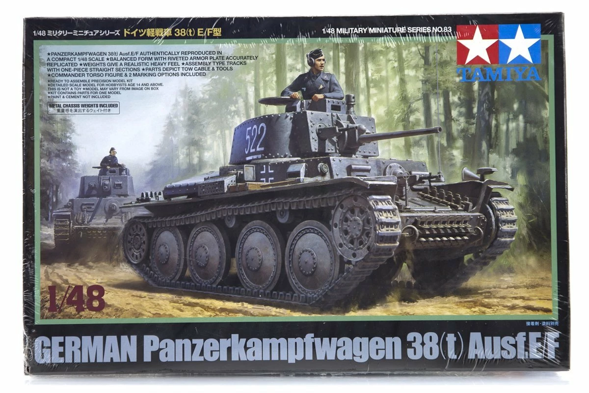 32583 | Tamiya 1/48 German Panzerkampfwagen 38 (t) Ausf.E/F Plastic Model Kit