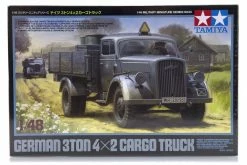32585 | Tamiya 1/48 German 4x2 Cargo 3 Ton Truck Scaled Plastic Model Kit