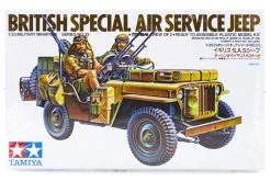 35033 | Tamiya 1/35 British Special Air Service Jeep Truck Scaled Plastic Model Kit