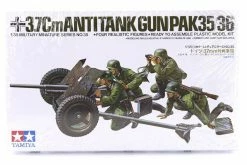 35035 | Tamiya 1/35 German 37mm Pak 35/36 Anti-Tank Gun Scaled Plastic Model Kit