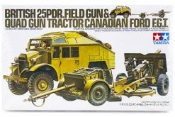 35044 | Tamiya 1/35 British 25 Pounder Field Gun & Towing Truck Scaled Plastic Model Kit