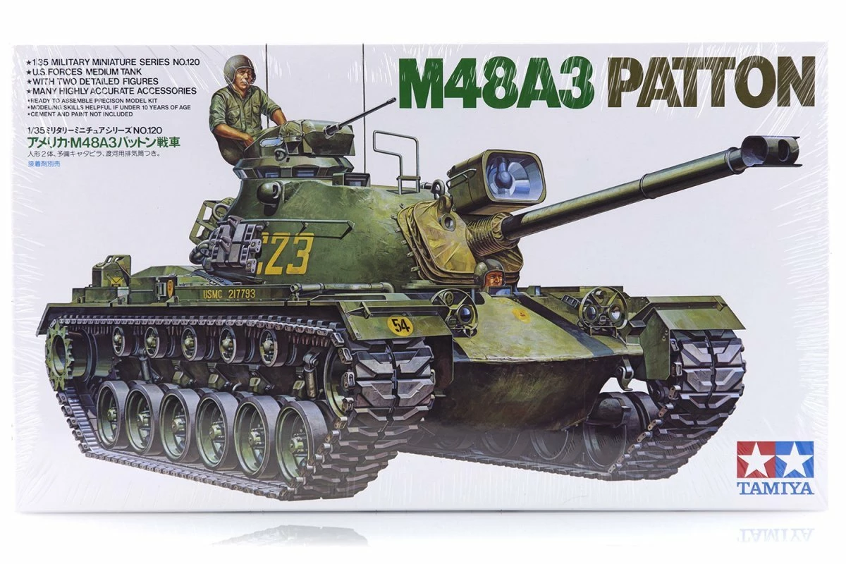 35120 | Tamiya 1/35 U.S. M48A4 Patton Tank Scaled Plastic Model Kit