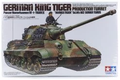 35164 | Tamiya 1/35 German King Tiger II Production Turret Sd.Kfz.182) Tank Scaled Plastic Model Kit