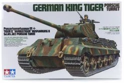 35169 | Tamiya 1/35 German King Tiger Ausf.B (Porsche Turret) (Sd.Kfz.182) Tank Scaled Plastic Model Kit