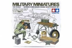 35220 | Tamiya 1/35 German Kubelwagen Engine Maintenance Set Scaled Plastic Model Kit
