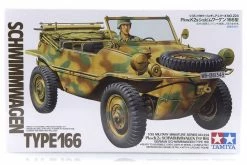 35224 | Tamiya 1/35 German Pkw.K2s Schwimmwagen Type 166 Amphibian Scaled Plastic Model Kit