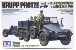 35259 | Tamiya 1/35 German Krupp Protze 6x4 1 Ton (kfz.69) Towing Truck W/ 3.7cm Pak Scaled Plastic Model Kit