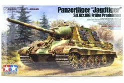 35295 | Tamiya 1/35 German Panzerjager Jagdtiger (Sk.Kfz.186) Fruhe Production Tank Scaled Plastic Model Kit
