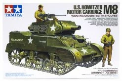 35312 | Tamiya 1/35 U.S. M8 Howitzer (Awaiting Orders Set) W/ 3 Crew Scaled Plastic Model Kit