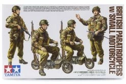 35337 | Tamiya 1/35 British Paratroopers W/ Small Motorcycles Scaled Plastic Model Kit