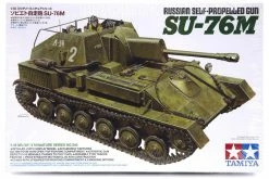 35348 | Tamiya 1/35 Russian SU-76M Self-Propelled Gun Scaled Plastic Model Kit