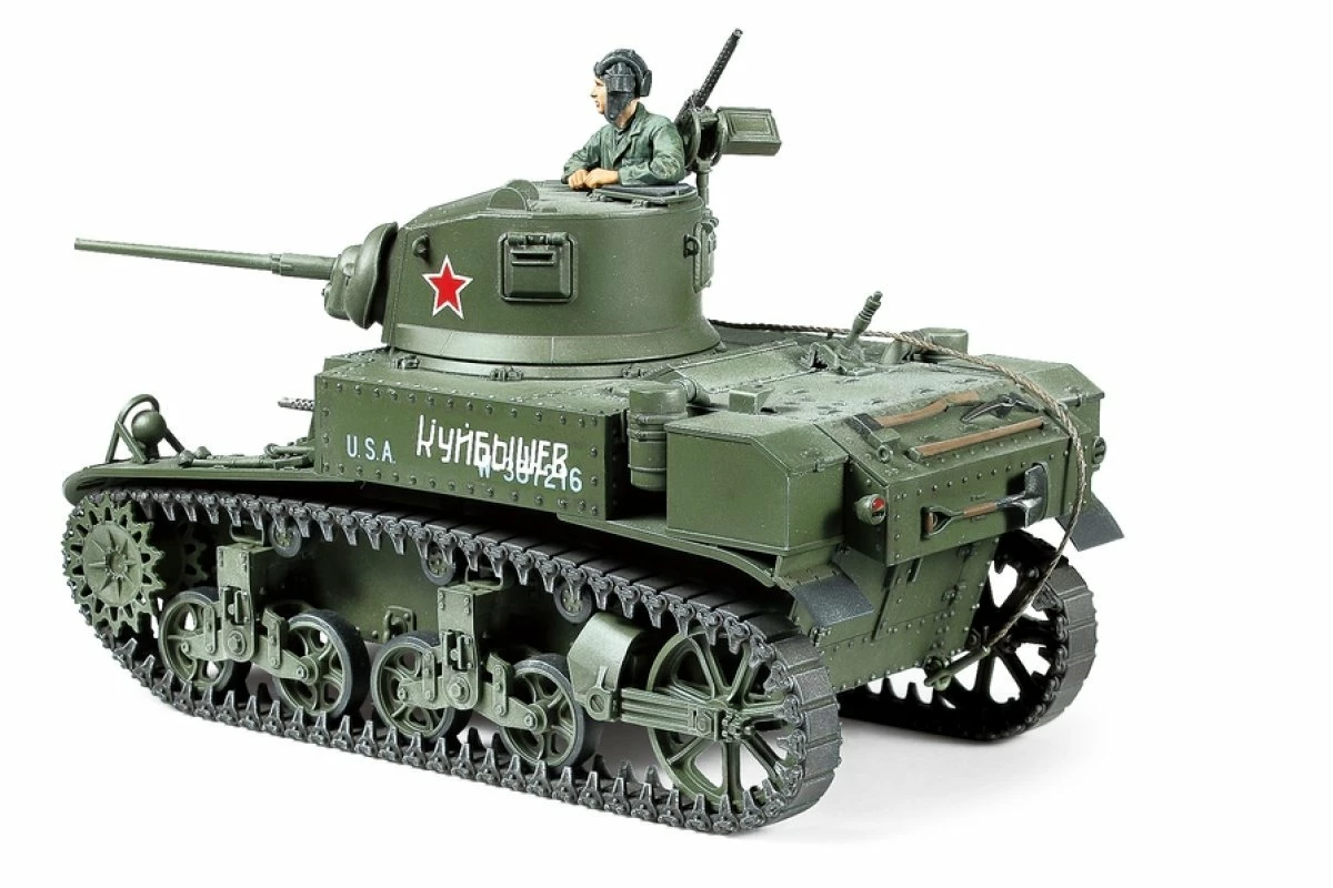 35360 | Tamiya 1/35 U.S. M3 Stuart Late Production Tank Scaled Plastic Model Kit - Image 3