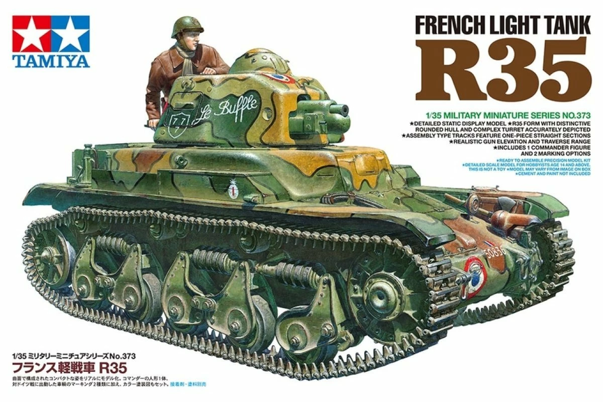 35373 | Tamiya 1/35 French Light R35 Tank Scaled Plastic Model Kit