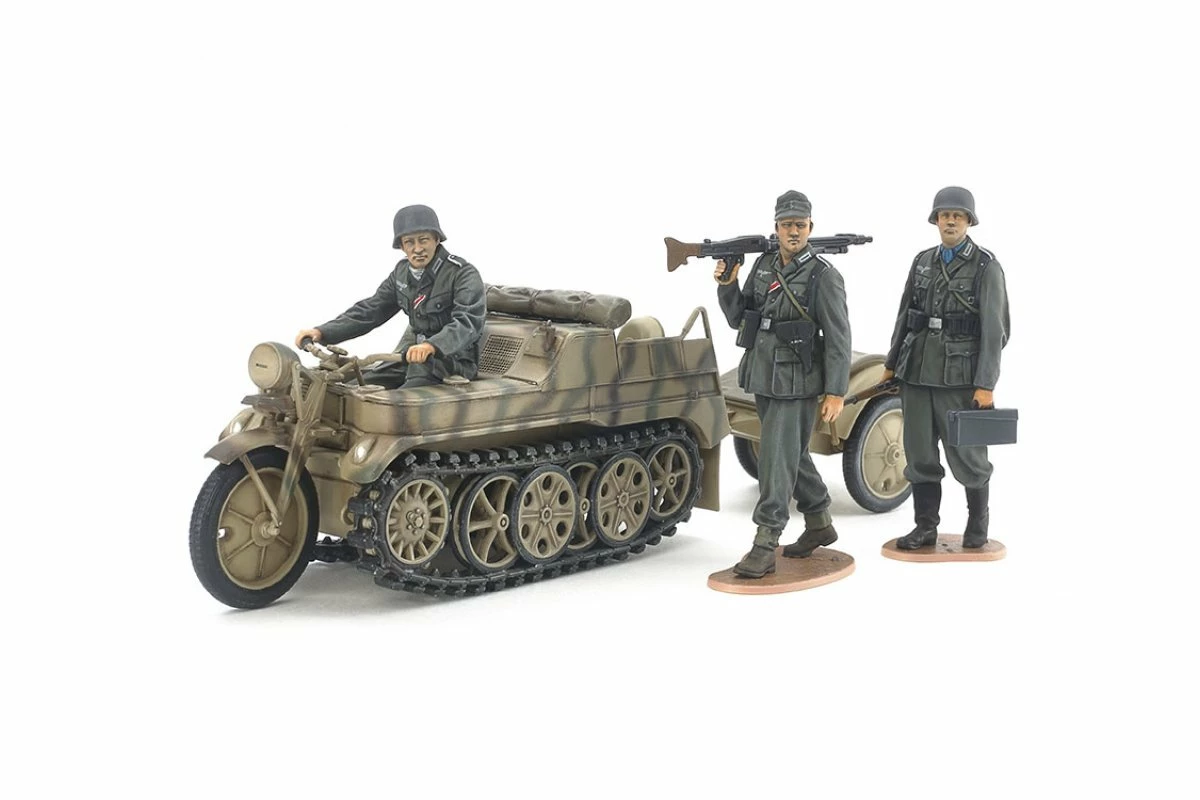 35377 | Tamiya 1/35 German Sd.Kfz.2 Kettenkraftrad (Mid-Production) Scaled Plastic Model Kit - Image 2