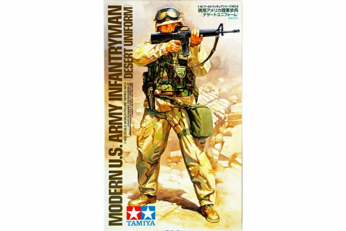 36308 | Tamiya 1/16 Modern U.S. Army Infantry (Desert Uniform) Scaled Plastic Model Kit