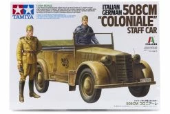 37014 | Tamiya 1/35 Italian/German 508 CM Coloniale Staff Car Scaled Plastic Model Kit