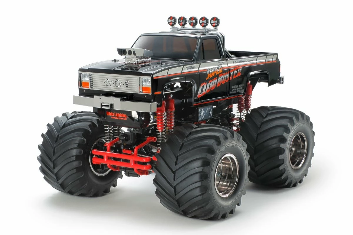 47432 | Tamiya 1/10 Super Clod Buster 4WS Electric 4WD RC Monster Truck Kit - Black