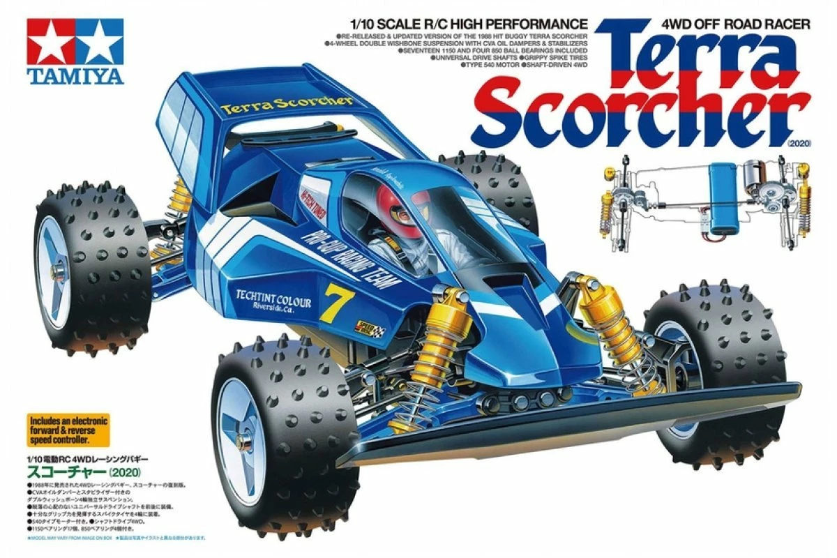 47442 | Tamiya 1/10 Terra Scorcher 4WD Electric Off Road RC Buggy Kit - Image 2
