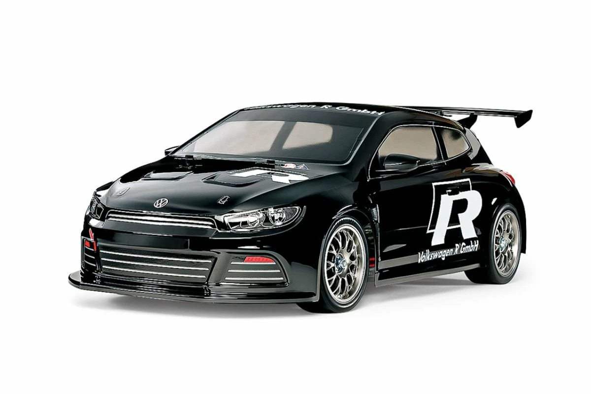 47452 | Tamiya 1/10 TT-01E Volkswagen Scirocco GT Electric On Road RC Car Kit - Black