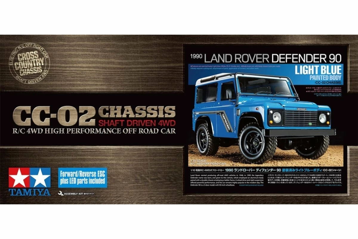 47478A | Tamiya 1/10 CC-02 1990 Land Rover Defender 90 RC Car Kit - Image 3