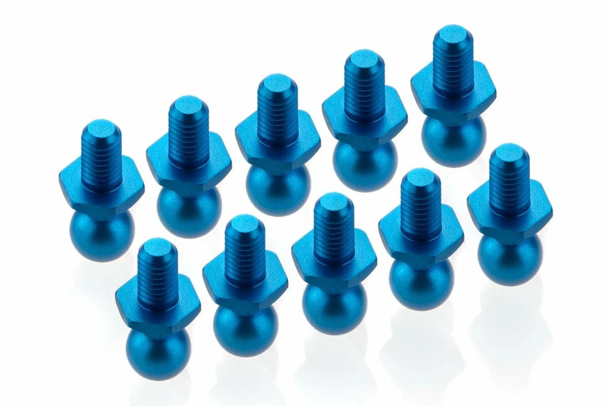 53642 | Tamiya 5mm Blue Aluminium Pivot Balls 10Pcs