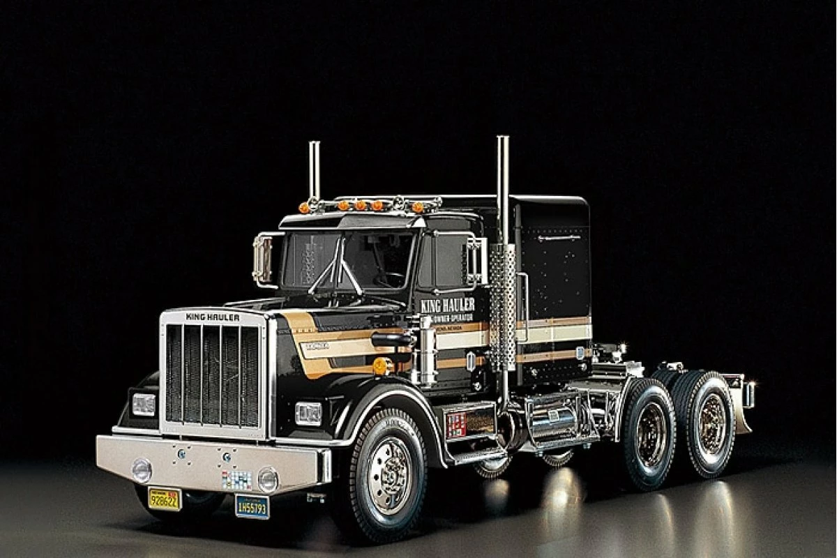 56336 | Tamiya 1/14 King Hauler Scaled Tractor Truck Kit - Black Edition