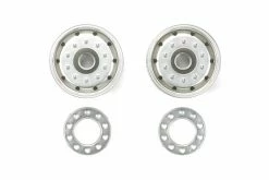 56520 | Tamiya 1/14 1.7" Truck Metal Plated Matte Silver Rims 2Pcs
