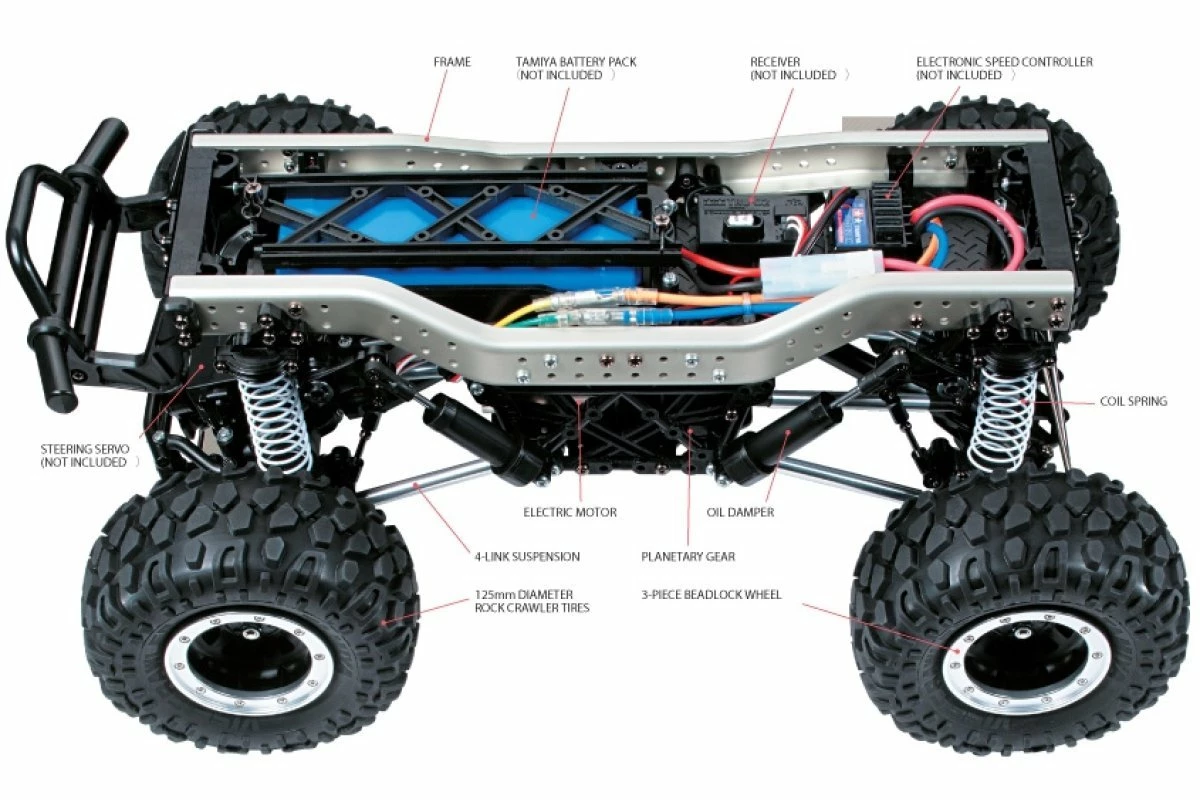 58592 | Tamiya 1/10 CR-01 Rock Socker Electric Off Road RC Rock Crawler Kit - Image 10