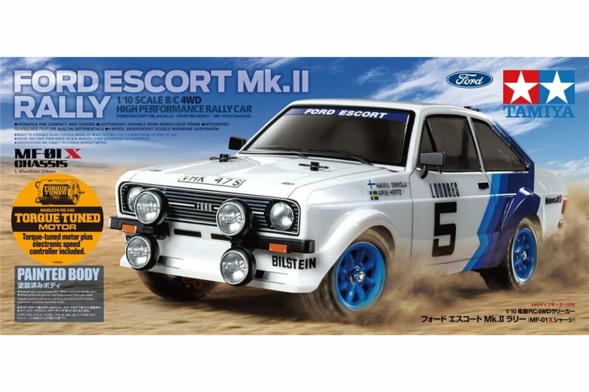 58687A | Tamiya 1/10 MF-01X Ford Escort MK.II Rally Electric RC Car Kit - Image 10