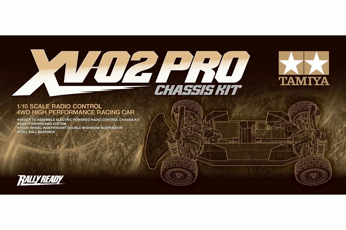 58707 | Tamiya 1/10 XV-02 Pro Chassis Electric On Road RC Car Kit W/o ESC