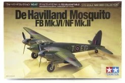 60747 | Tamiya 1/72 De Havilland Mosquito FB Mk.VI/NF Mk.II Bomber Scaled Plastic Model Kit
