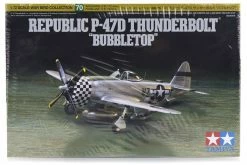 60770 | Tamiya 1/72 Republic P-47D Bubbletop Thunderbolt Fighter Scaled Plastic Model Kit