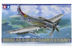 61058 | Tamiya 1/48 Douglas A-1H Skyraider U.S. Navy Fighter Scaled Plastic Model Kit