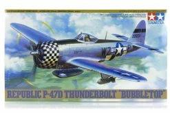 61090 | Tamiya 1/48 Republic P-47D Thunderbolt Bubbletop Fighter Scaled Plastic Model Kit