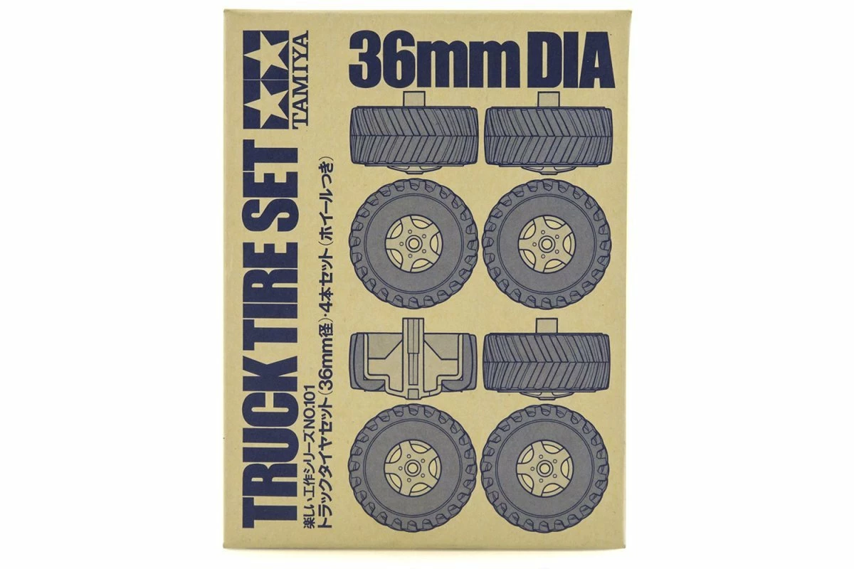 70101 | Tamiya 36mm Truck Tire Set 4Pcs