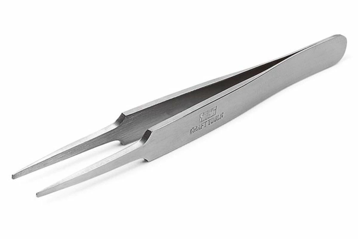 74109 | Tamiya HG Straight Tweezers W/ Round Tip - Image 2