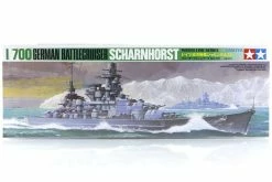 77518 | Tamiya 1/700 German Scharnhorst Battlecruiser (Waterline Series) Plastic Model Kit